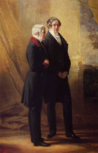 Arthur Wellesley 1st Duke of Wellington with Sir Robert Peel